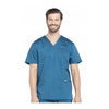 Cherokee Workwear Top WW Revolution Men's Men's V-Neck Top Caribbean Blue Top