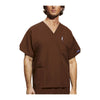 Cherokee Workwear Top WW Unisex Unisex V-Neck Top Chocolate Top