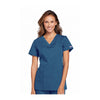 Cherokee Workwear WW645 Scrubs Top Women's V-Neck Caribbean Blue