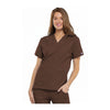 Cherokee Workwear Top WW V-Neck Top Chocolate Top