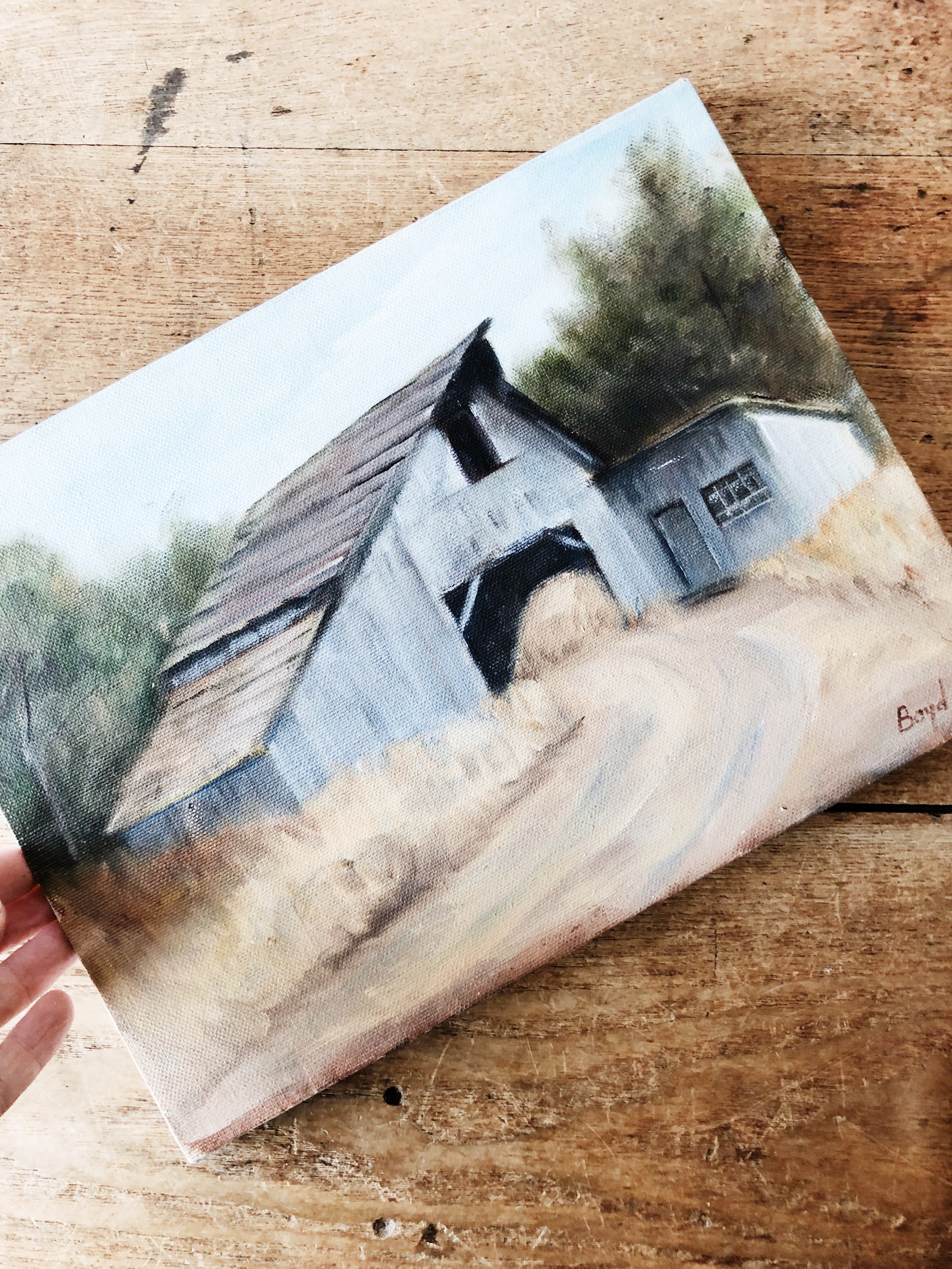 Vintage Barn Painting