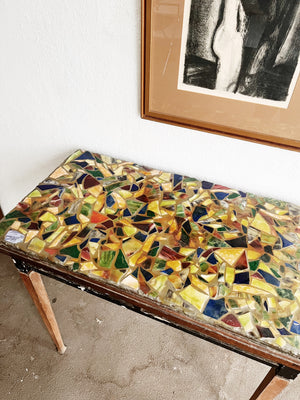 Vintage Mosaic Writing Table