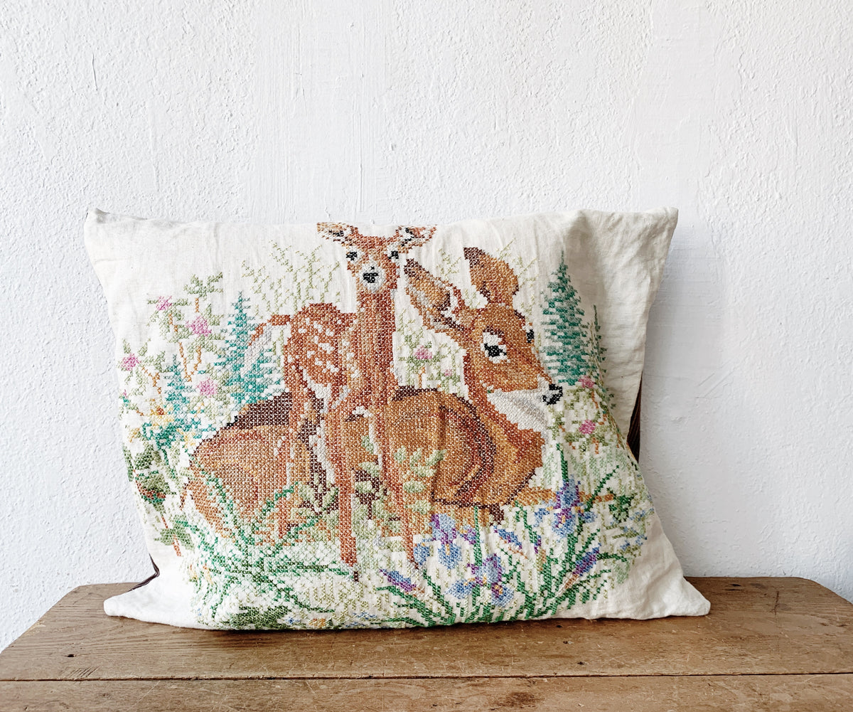 Vintage Embroidered Cotton Pillow Cover – Maven Collective