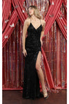 Sequined Prom Formal Gown
