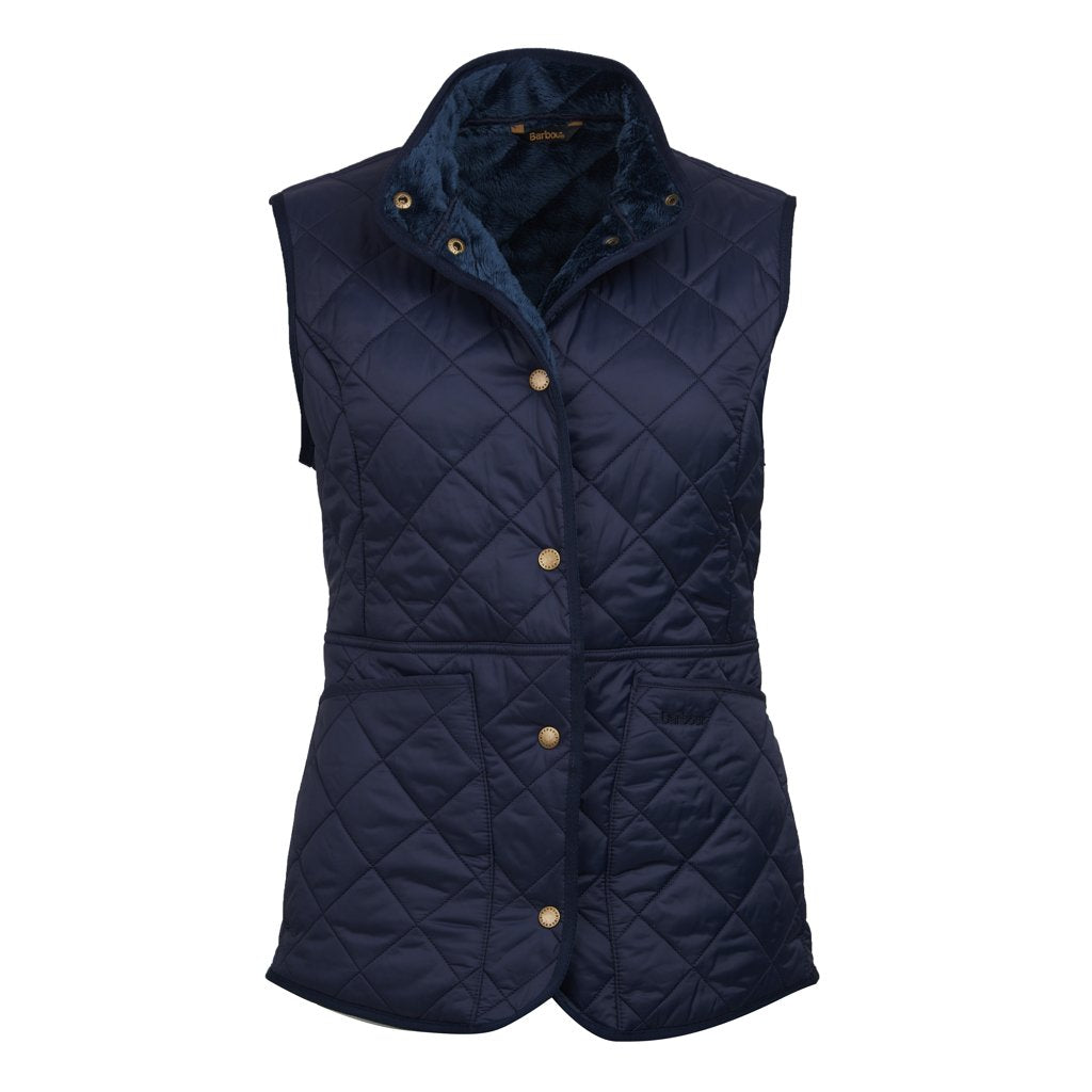 barbour navy gilet