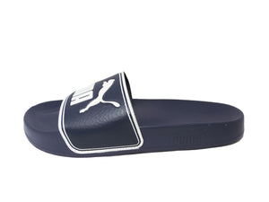 navy blue puma slides