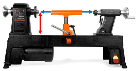 WEN LA3424 lathe measurements