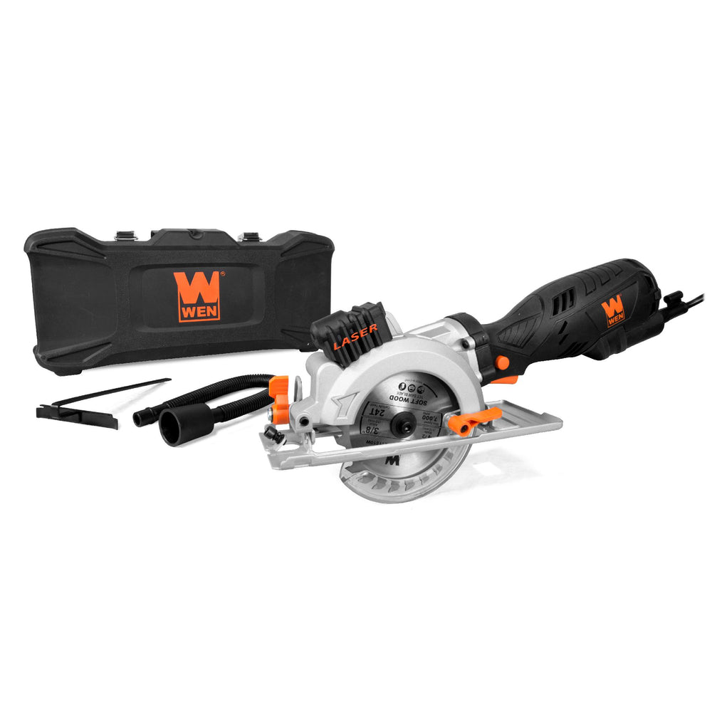 Wen 3625 5 Amp 4 1 2 Inch Beveling Compact Circular Saw With Laser