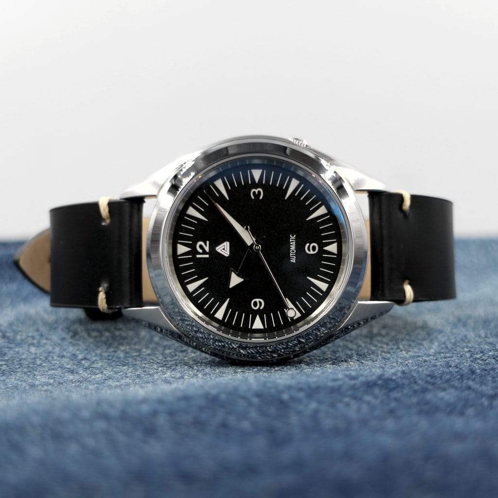 Black Vintage Watch Strap | Genuine Leather - Lucius Atelier