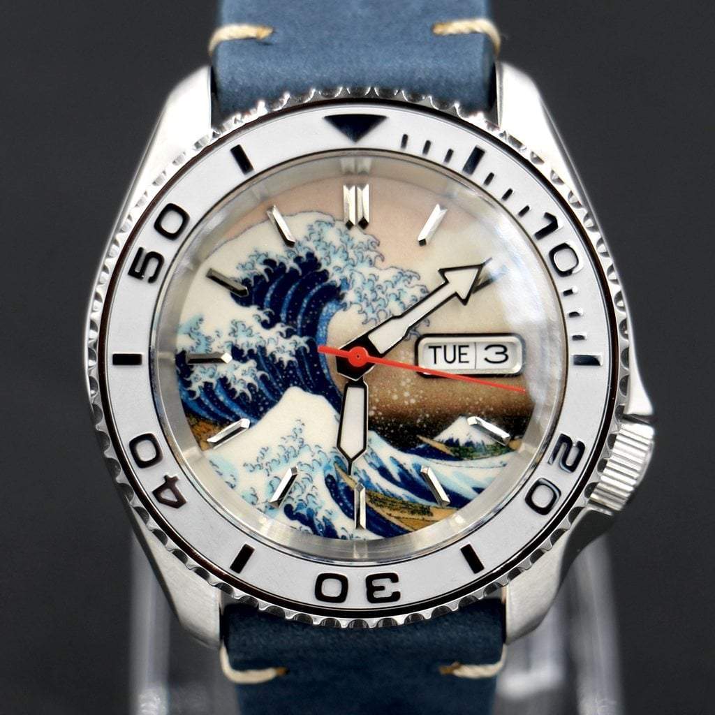 Top 58+ imagen seiko skx great wave dial