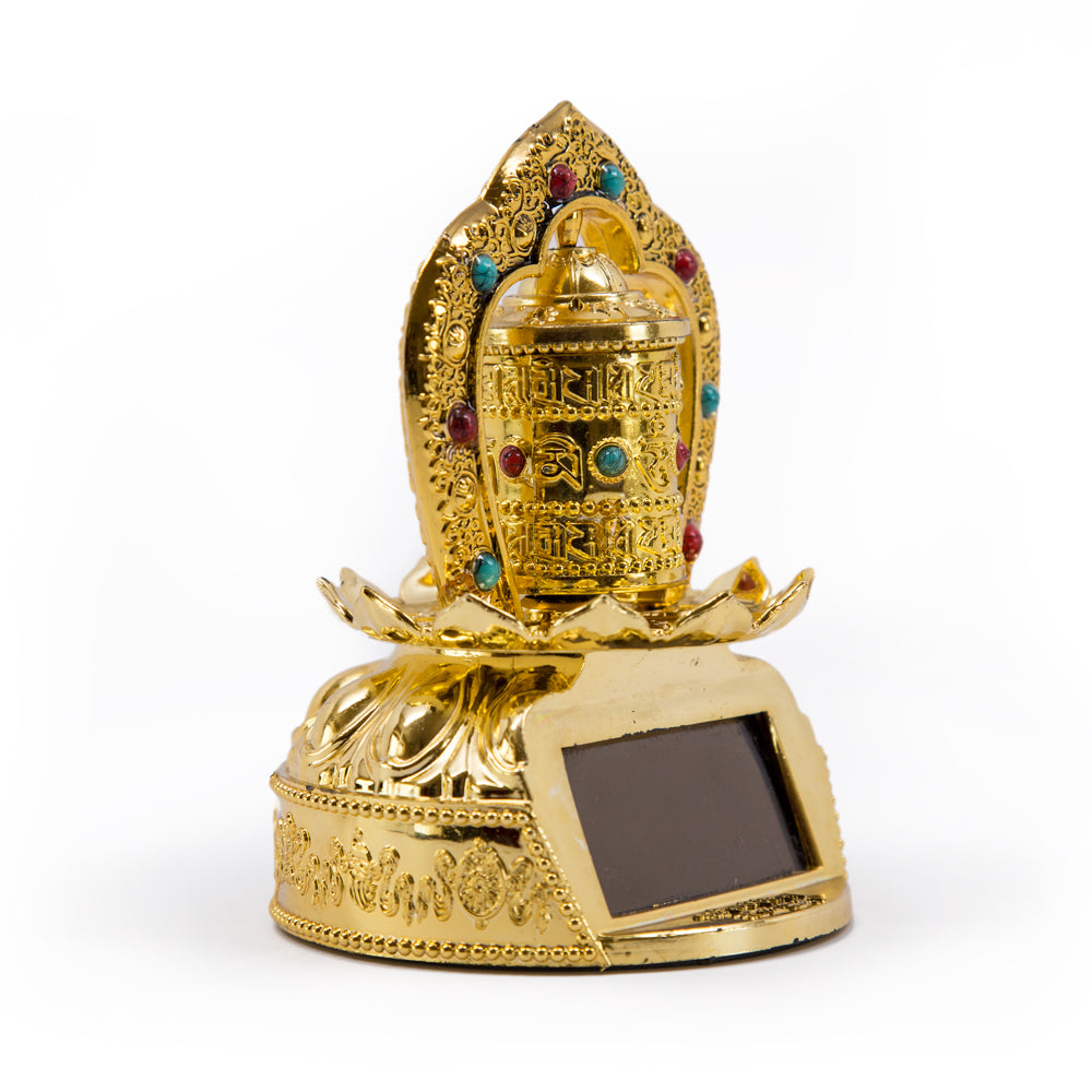 Buy Lotus Solar Prayer Wheel Online Tibetan Treasures