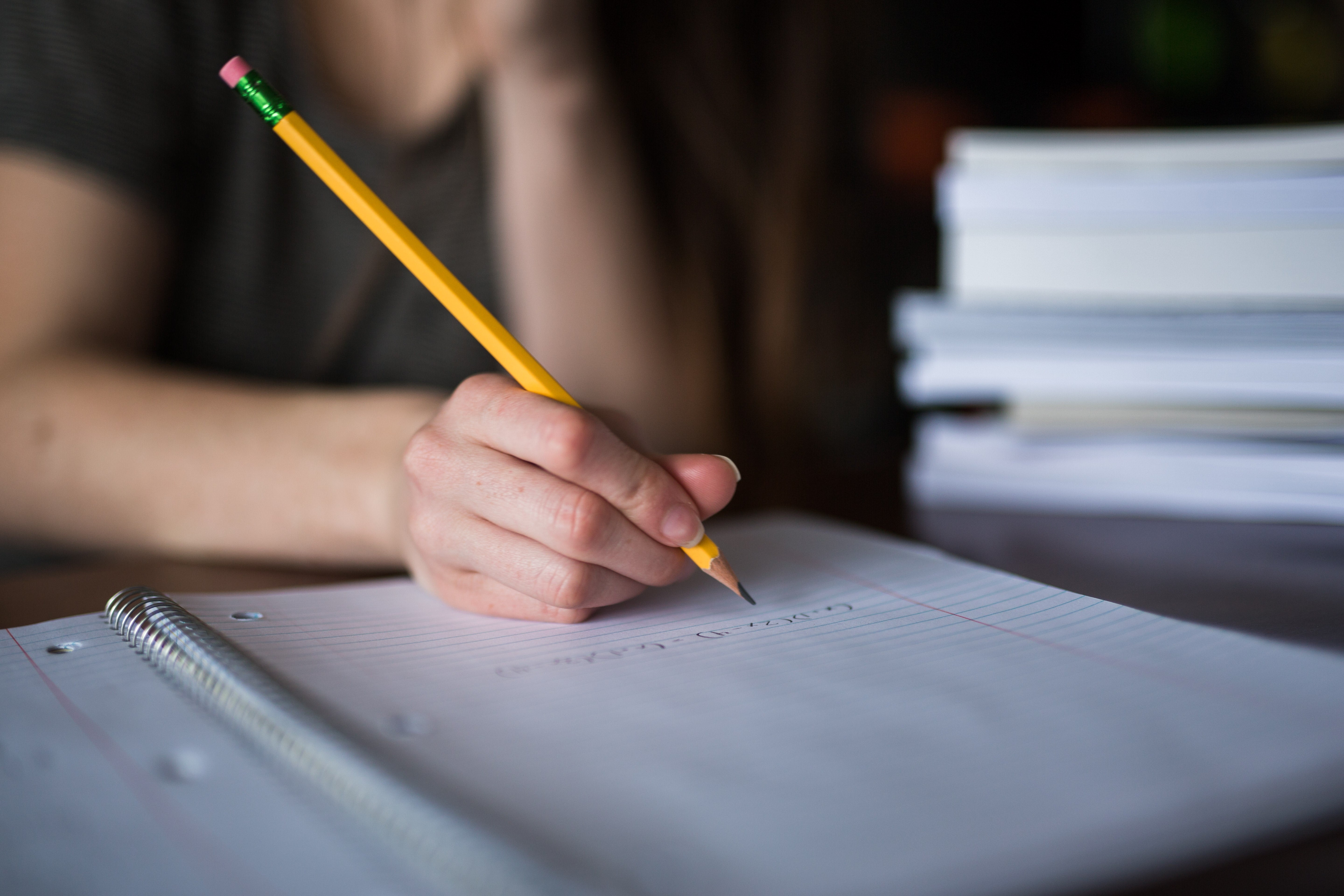 Student studying for their admission test for Oxford or Cambridge