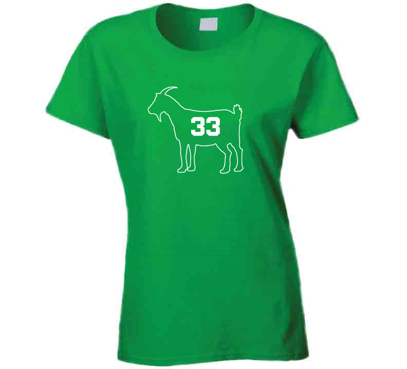 Larry Bird Goat 33 Outline Boston Basketball Fan v2 T Shirt ...