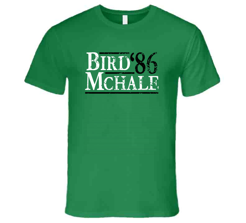 Boston 86 Champions Bird Mchale 86 Boston Basketball Fan Green T Shirt ...