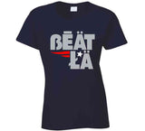 Beat La Cam Font Cool New England Football T Shirt