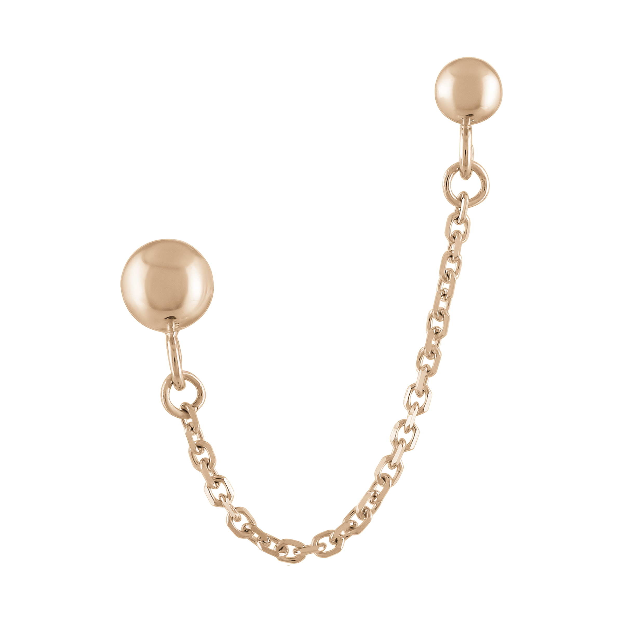 Zoë Chicco 14k Gold Prong Diamond Double Stud Chain Earring – ZOË CHICCO