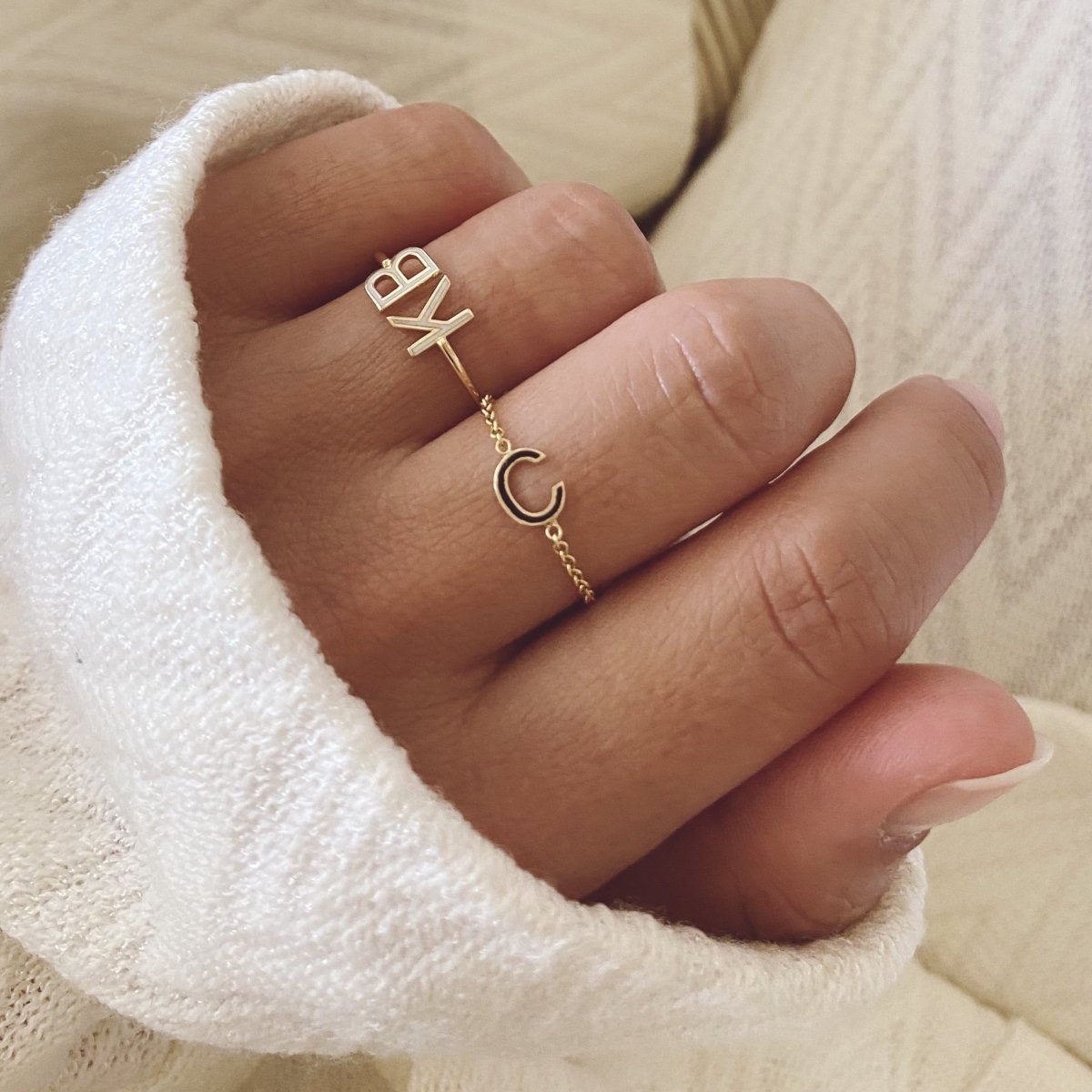 Buy Pipa Bella by Nykaa Fashion 925 Sterling Silver Stone Studded Initial G  Ring Online