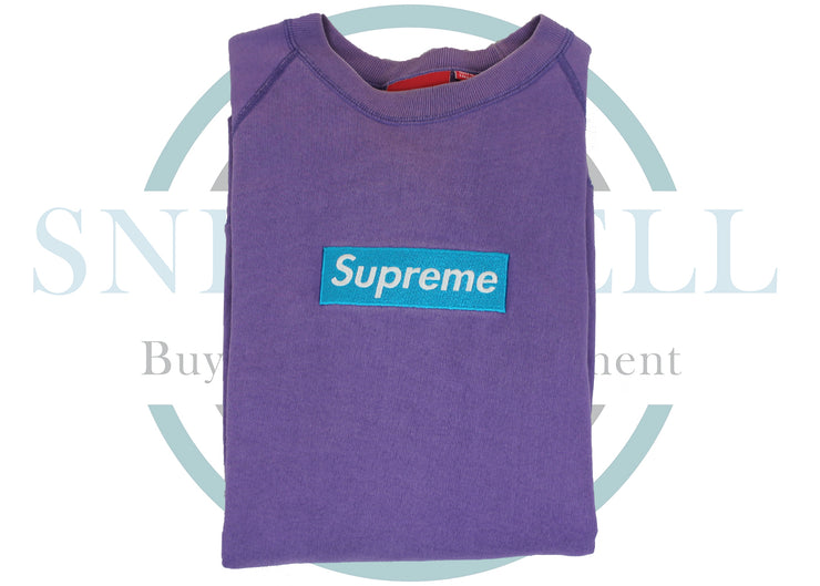 supreme teal box logo crewneck