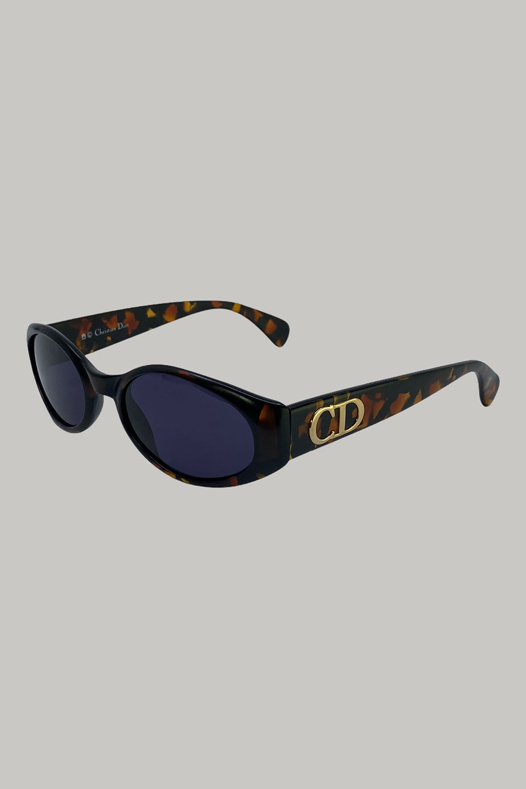 DIOR VINTAGE ROUND TORTOISESHELL SUNGLASSES