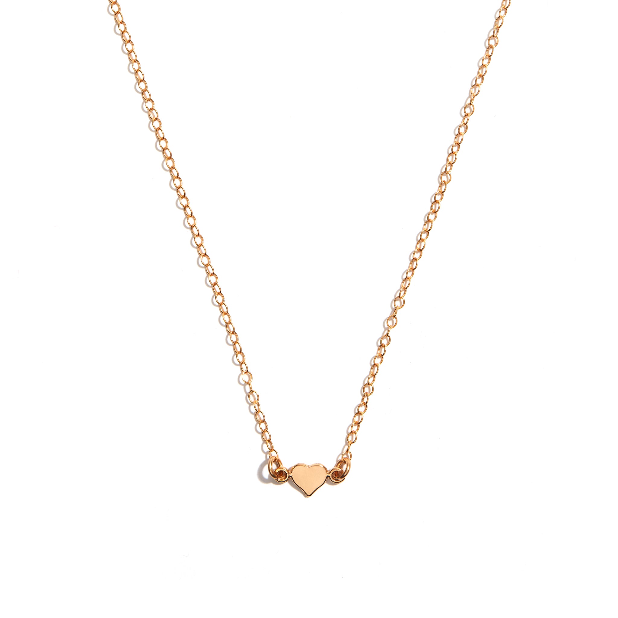 Upside Down Heart Necklace (Gold)