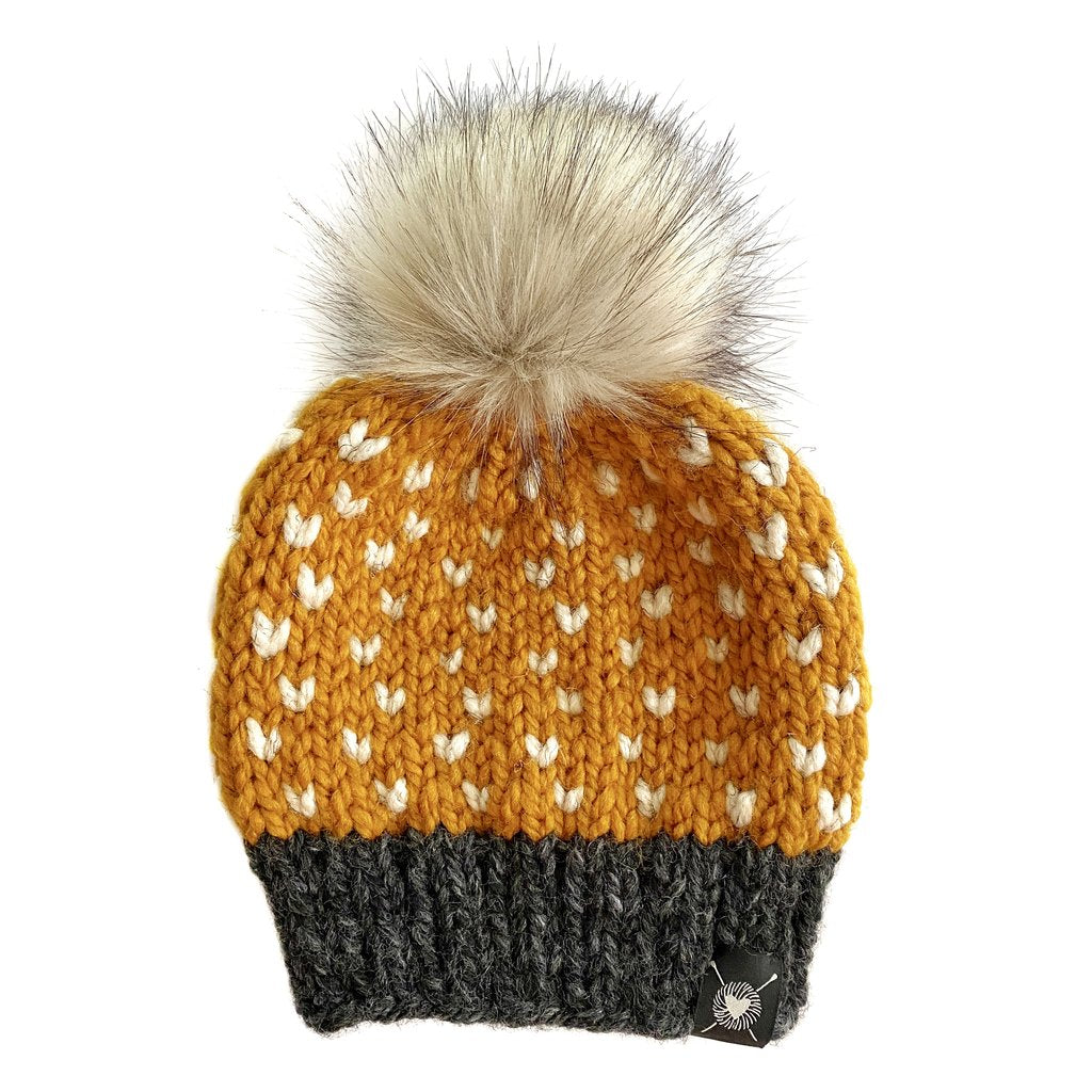 Nicki Chicki - Tiny Hearts Faux Fur Beanie Hat (Wild Rumpus)