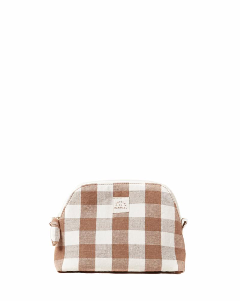 Loeffler Randall - Mason Toiletry Pouch (Cream/Brown Gingham)