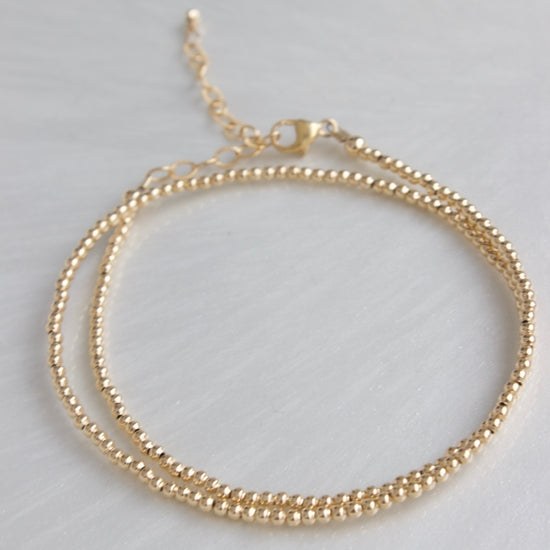 Katie Waltman - Gold Filled Double Wrap Bracelet (Gold)