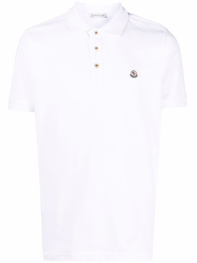 Moncler - Polo avec logo blanc Classique - Lothaire boutiques