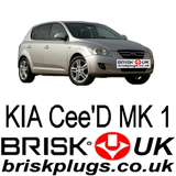 KIA CEE'd Mk1 replacement performance tuning Brisk Spark Plugs UK US AU Asia