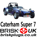 Caterham super seven 7 competition racing spark plugs Brisk UK