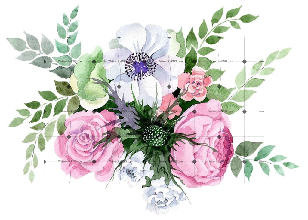Download Watercolorpng Elegant Bouquet Flowers Png Watercolor Set