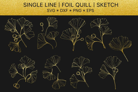 Foil Quill Birthday 50 Piece Bundle, Single Line SVG Designs By