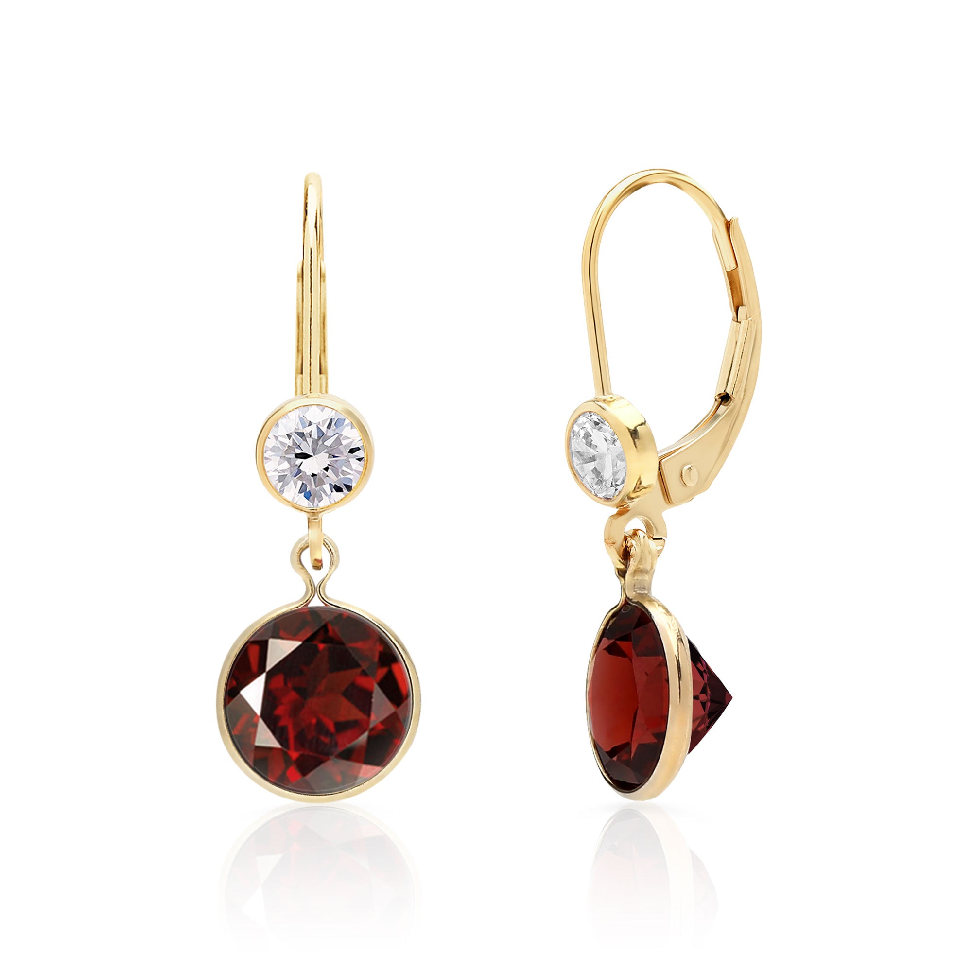 9ct Gold Pear-Shaped Garnet Double Drop Earrings - TB Mitchell - Drop | TB  Mitchell