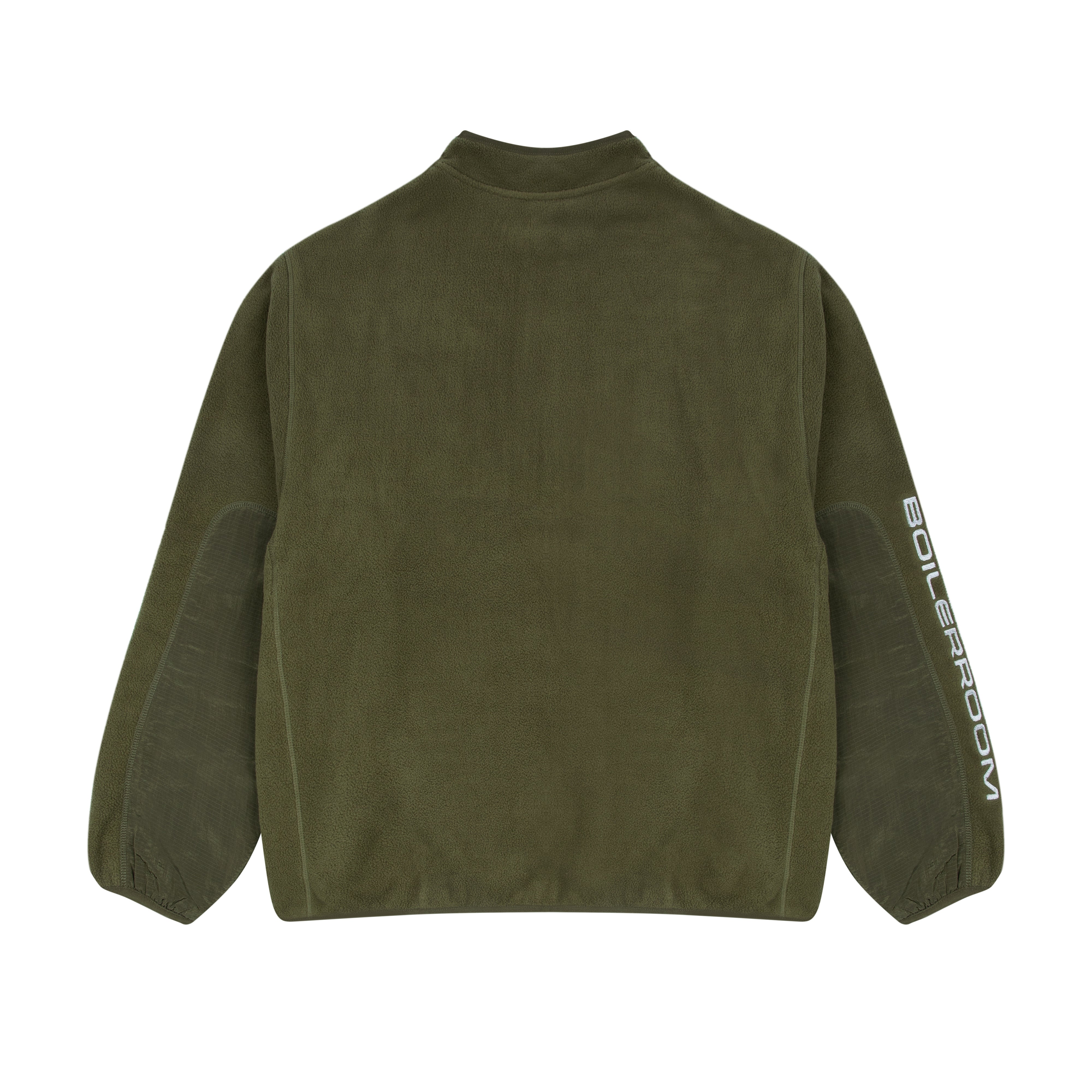 Y Neck Micro Fleece Olive - BOILER ROOM