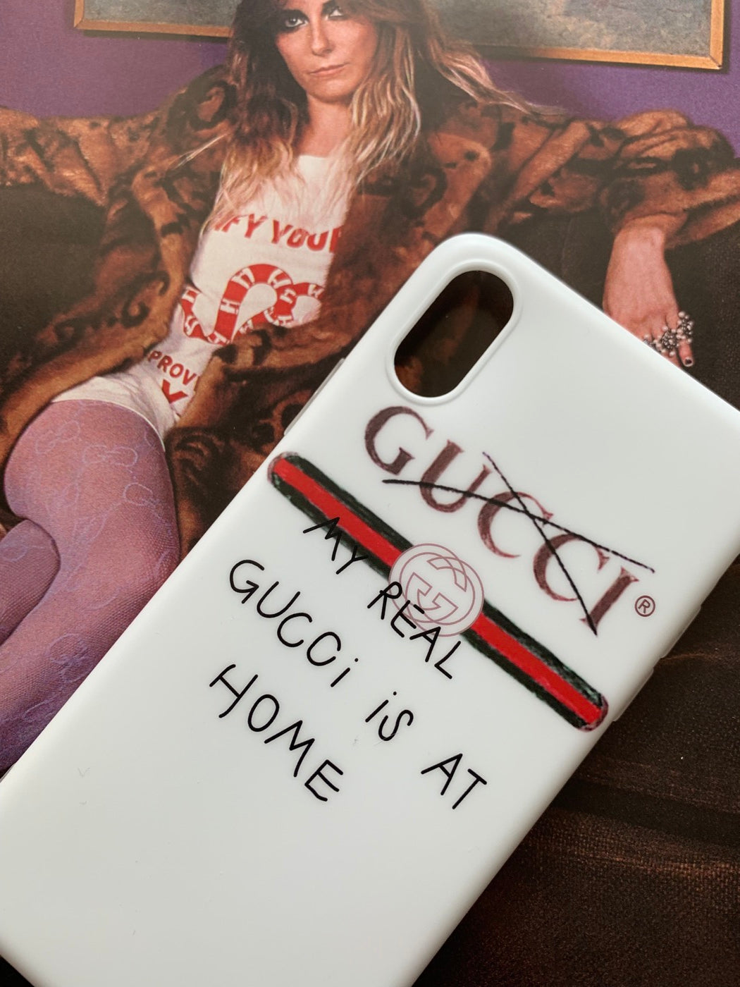my real gucci is at home phone case