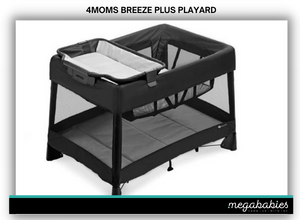 Mega babies features the 4moms Breeze Plus Playard