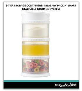 Mega babies features stackable containers.