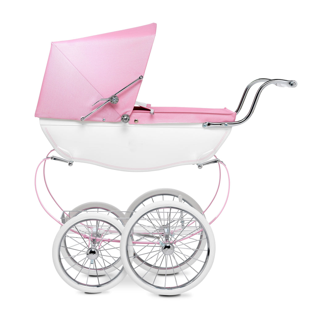 pink silver cross dolls pram