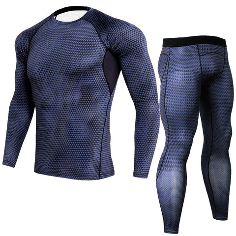 Train in Style with Serpentine Long Sleeve Compression Rash Guard & Leggings Set for No Gi BJJ