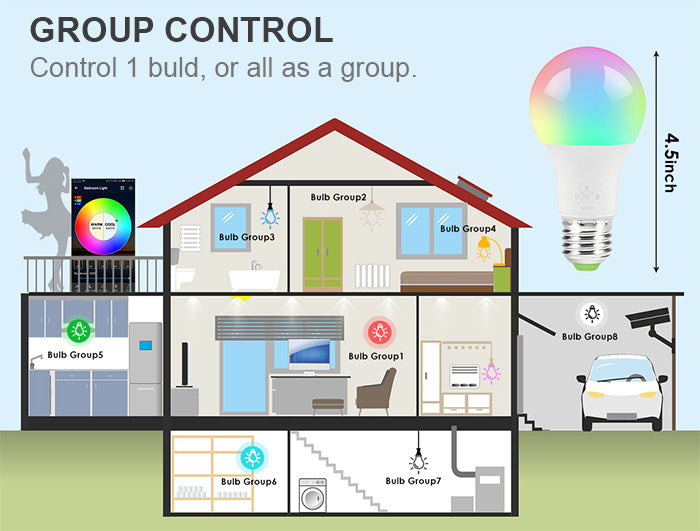 group smart bulb control