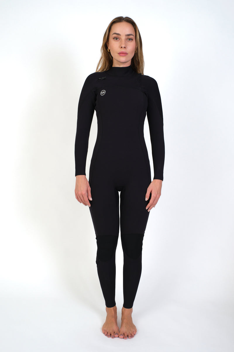 Milla Series Womens 3x2mm Full Length Steamer Wetsuit - Black Neoprene ...