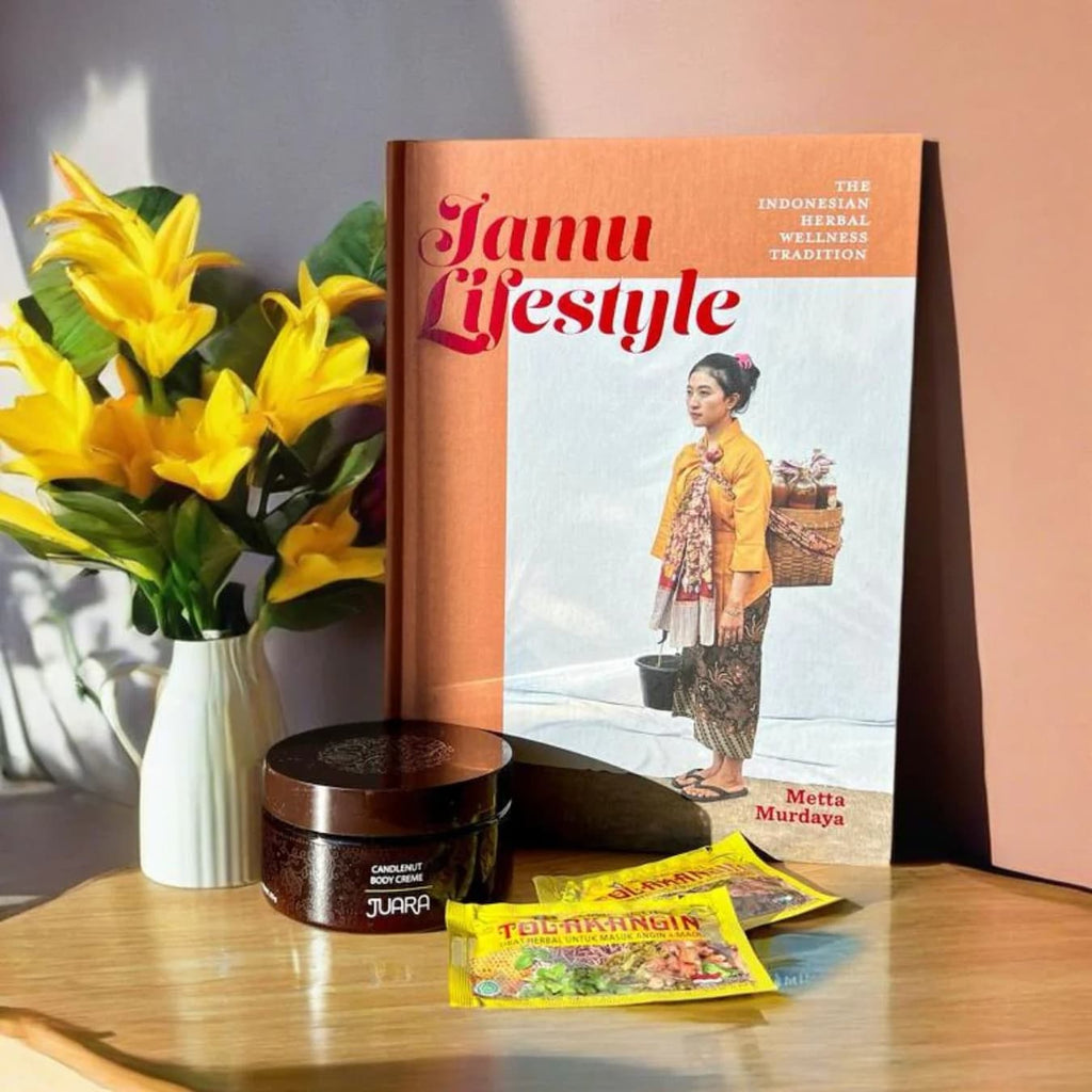 The star of JUARA’s new Wellness Collection is their Jamu Wellness Gift, which includes their best-selling Candlenut Body Creme, the “get well” Jamu Tolak Angin, and Metta Murdaya’s award-winning book, “Jamu Lifestyle.”