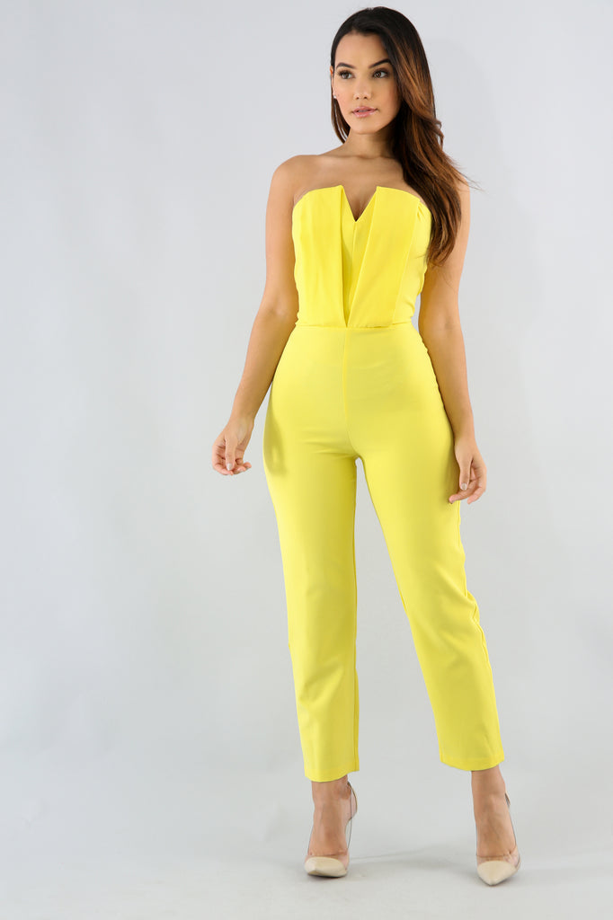 yellow jumpsuit formal