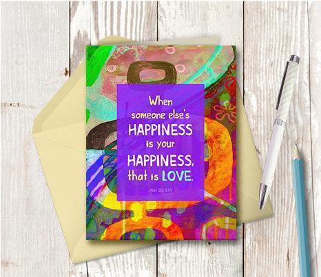 0616  Someone Elses Happiness Note Card - deloresartcanada