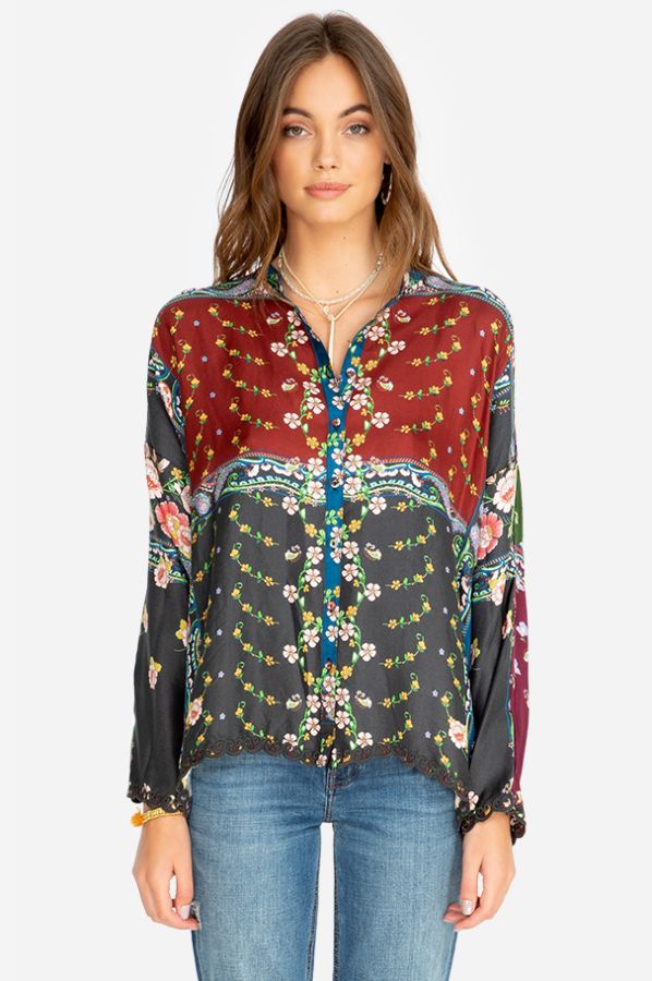 Johnny Was, Nara Button Down Blouse - Multi A – Backroom Bargains