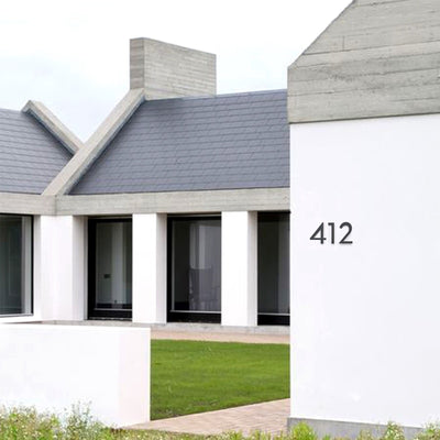 Big Black Modern House Number - Floating Sign Door Numbers Building Signage 10, 15 cm