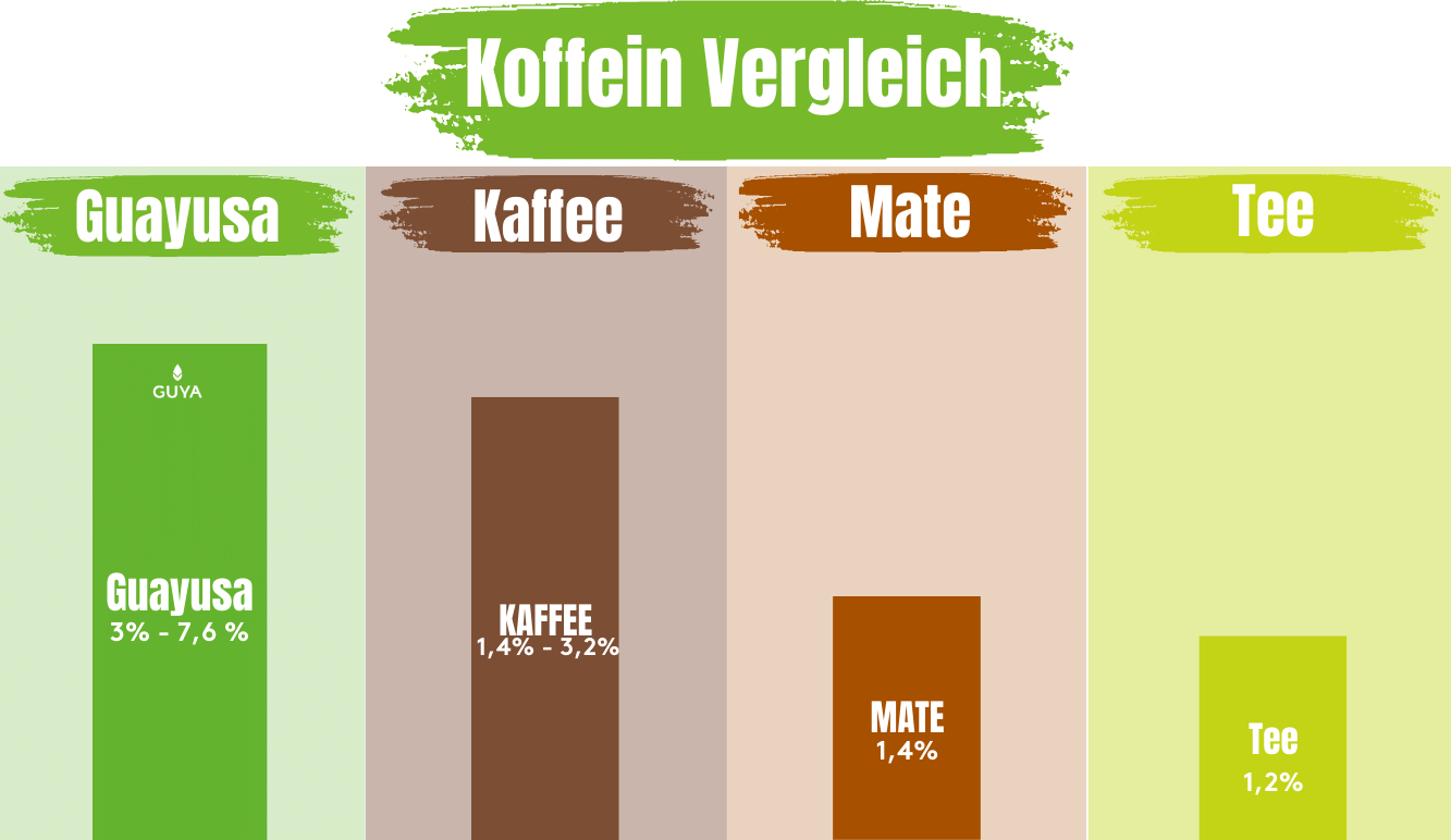 Black tea caffeine - Guayusa Caffeine content comparison