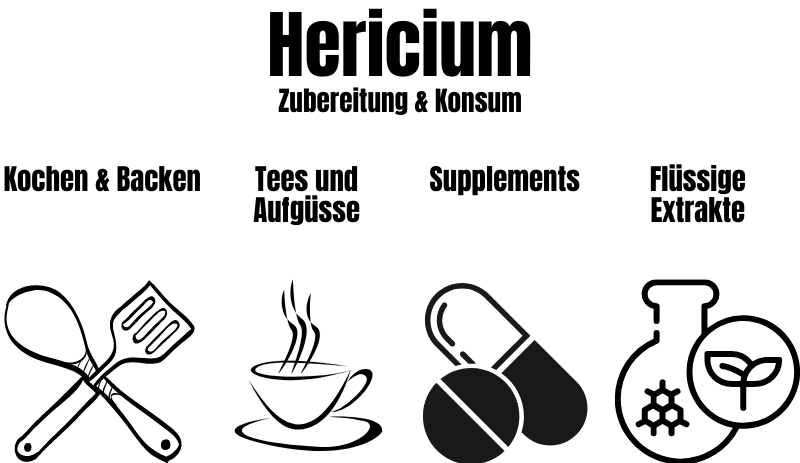 Hericium Löwenmähne Lion's Mane Zubereitung und Konsum