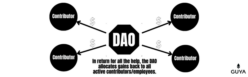 Sharing gains with all DAO members
