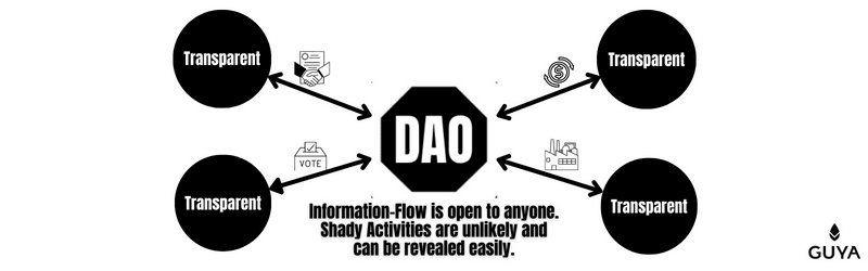 Transparency benefits of a DAO compared to regular companies